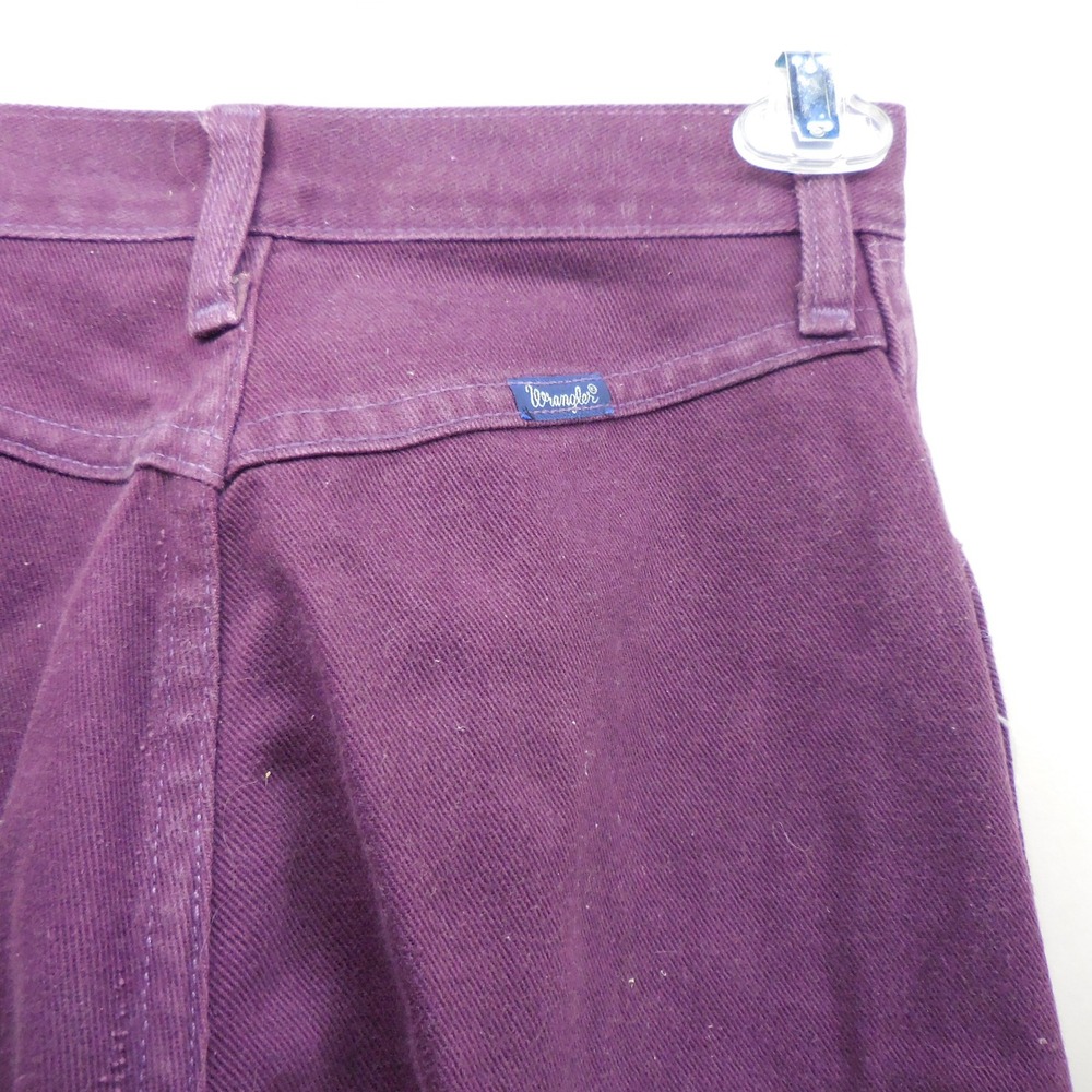 Wrangler High Waisted Tapered Leg Pants Purple Cotton Denim Western 24x33 1727‎